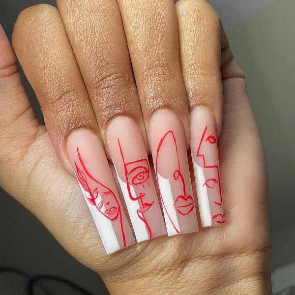 12 Sizes-24 Pcs Press On Nails JP1436