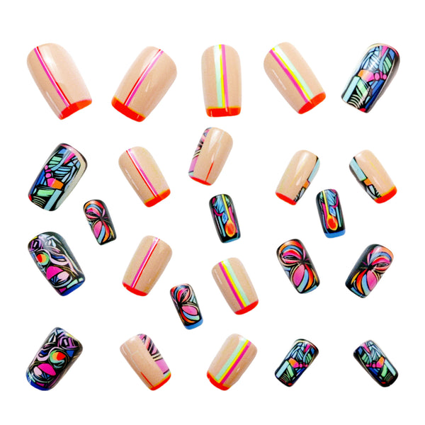 12 Sizes-24 Pcs Press On Nails Y572