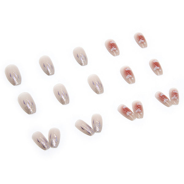 12 Sizes-24 Pcs Press On Nails R416
