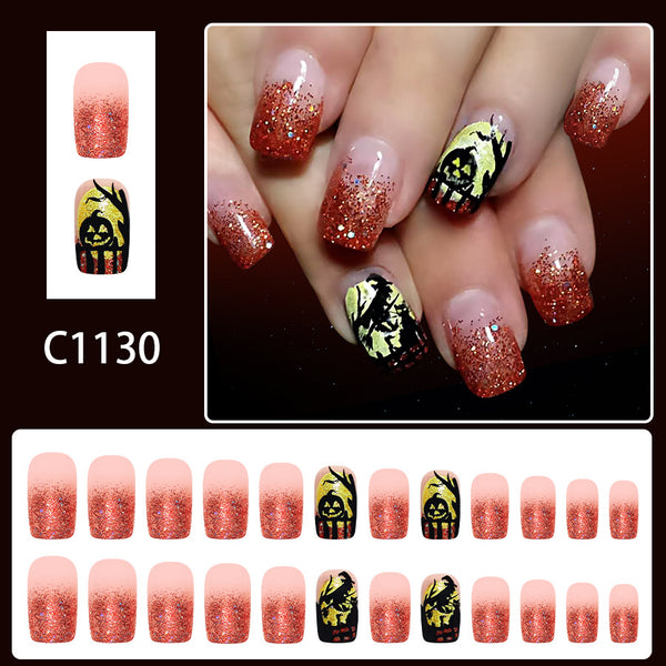 12 Sizes-24 Pcs Press On Nails C1130