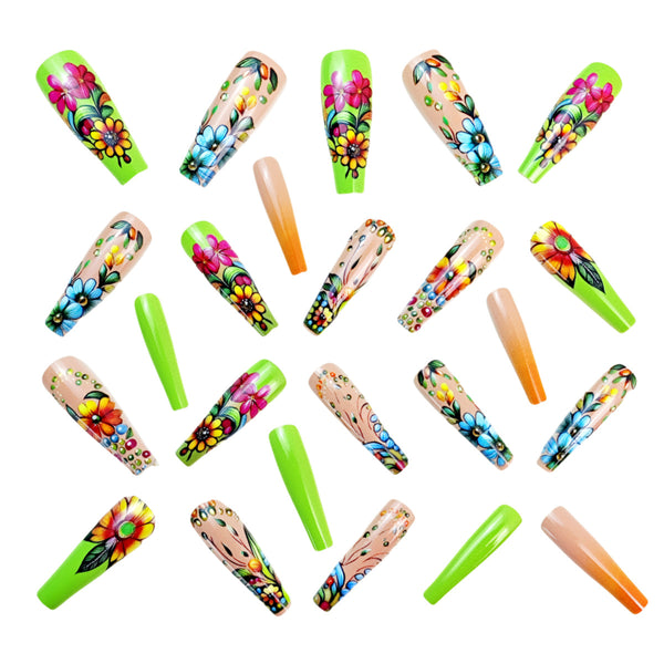 12 Sizes-24 Pcs Press On Nails Y822