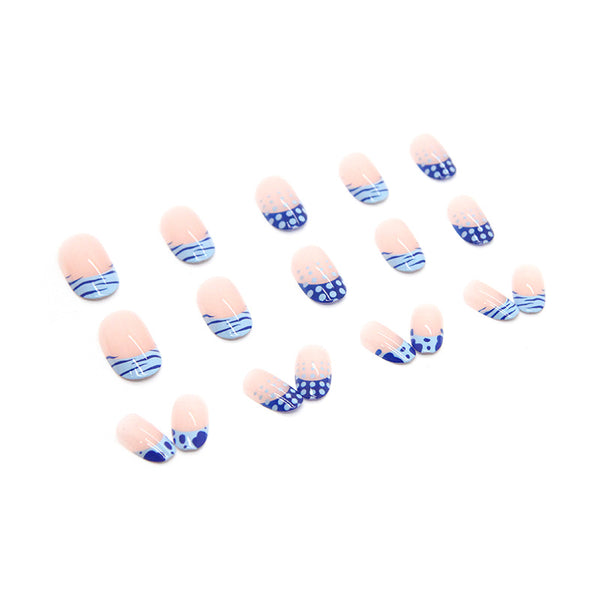 12 Sizes-24 Pcs Press On Nails W193