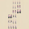 12 Sizes-24 Pcs Press On Nails Y135