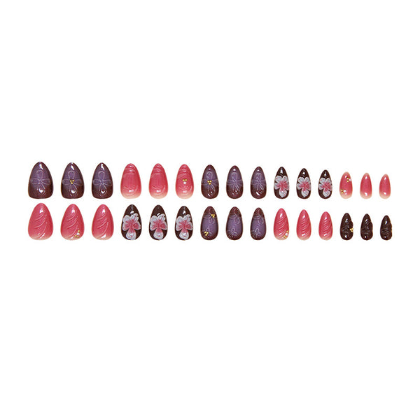 12 Sizes-24 Pcs Press On Nails Z932