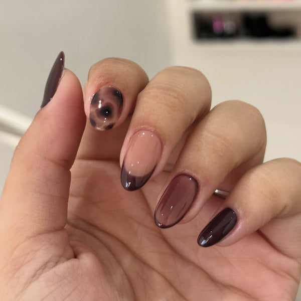 12 Sizes-24 Pcs Press On Nails JP4094