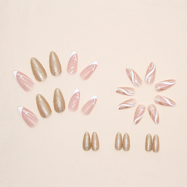 12 Sizes-24 Pcs Press On Nails W359