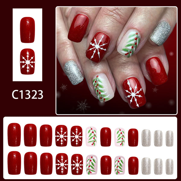 12 Sizes-24 Pcs Press On Nails C1323