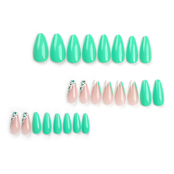 12 Sizes-24 Pcs Press On Nails JP3086