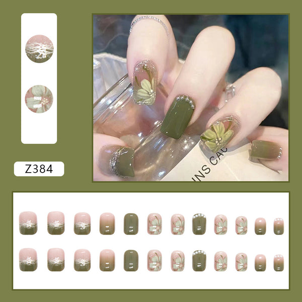 12 Sizes-24 Pcs Press On Nails Z384