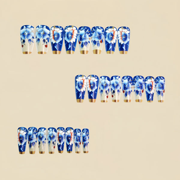 12 Sizes-24 Pcs Press On Nails Y1264