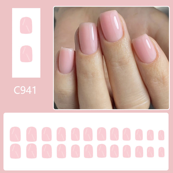 12 Sizes-24 Pcs Press On Nails C941
