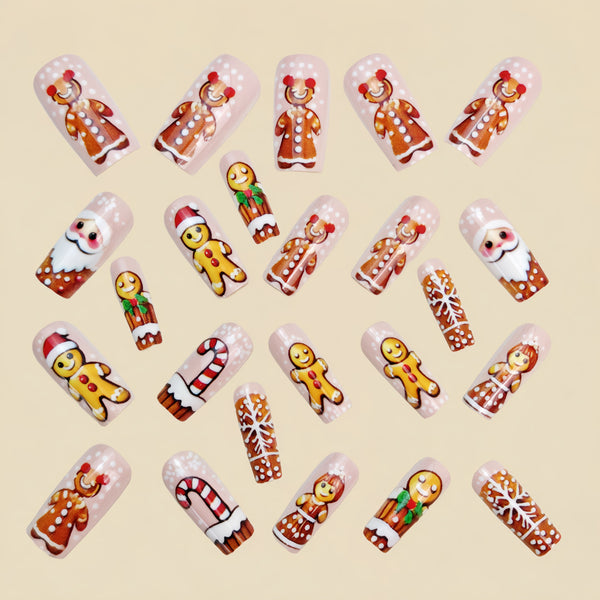 12 Sizes-24 Pcs Press On Nails Y1201