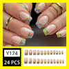 12 Sizes-24 Pcs Press On Nails Y174
