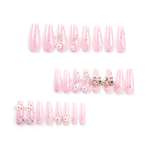 12 Sizes-24 Pcs Press On Nails JP2744