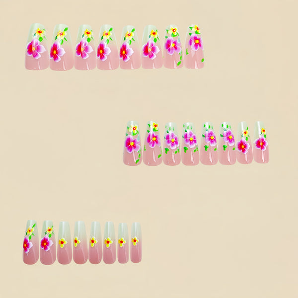 12 Sizes-24 Pcs Press On Nails Y702