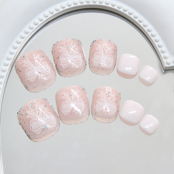 12 Sizes-24 Pcs Press On Nails F166