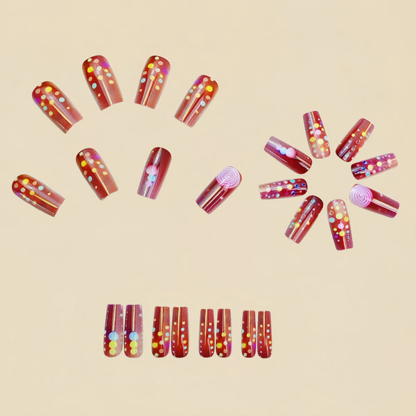 12 Sizes-24 Pcs Press On Nails Y985