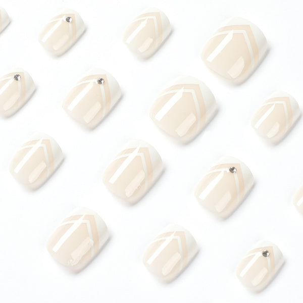 12 Sizes-24 Pcs Press On Nails JP1868