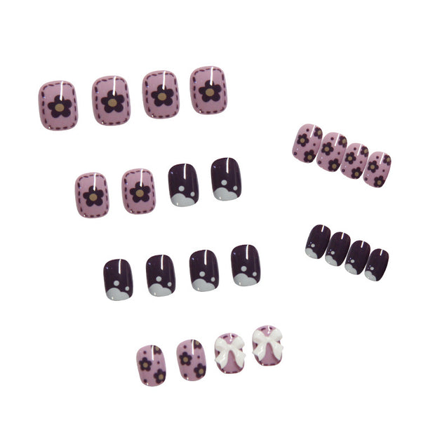 12 Sizes-24 Pcs Press On Nails Z056