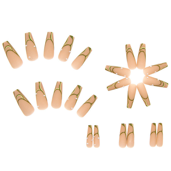 12 Sizes-24 Pcs Press On Nails Z251