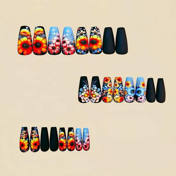12 Sizes-24 Pcs Press On Nails Y804