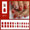 12 Sizes-24 Pcs Press On Nails C611