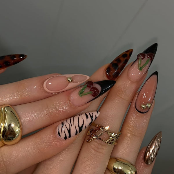 12 Sizes-24 Pcs Press On Nails JP3789