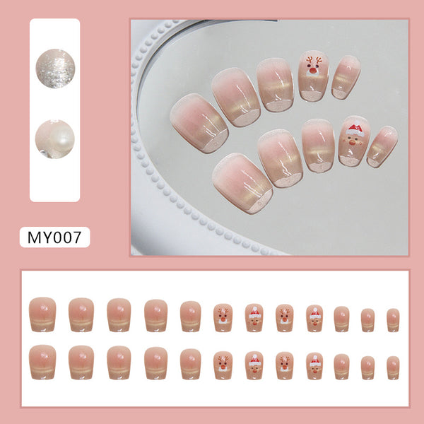 12 Sizes-24 Pcs Press On Nails MY007