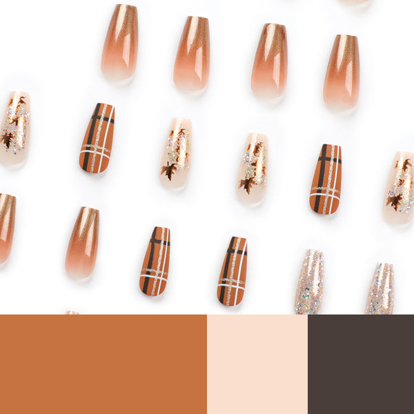 12 Sizes-24 Pcs Press On Nails JP2843