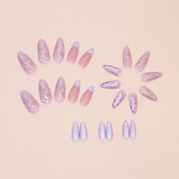 12 Sizes-24 Pcs Press On Nails W1534