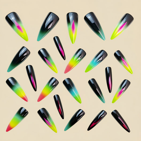12 Sizes-24 Pcs Press On Nails Y645