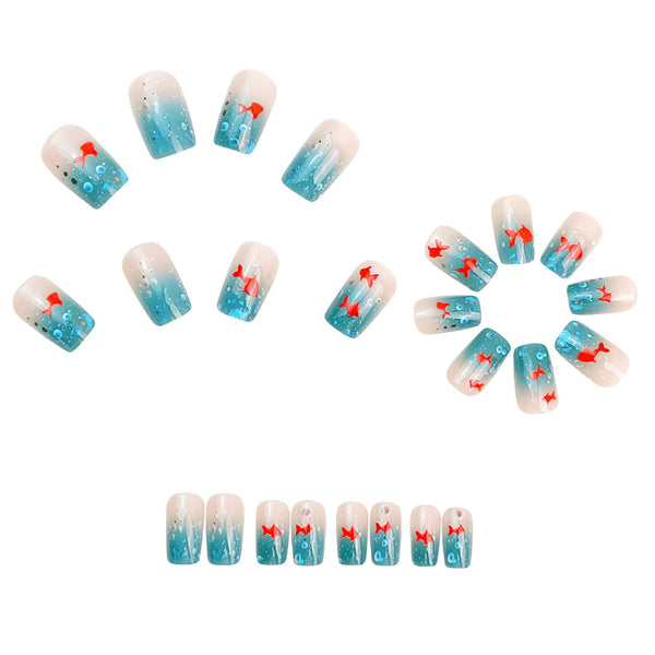 12 Sizes-24 Pcs Press On Nails Y1083