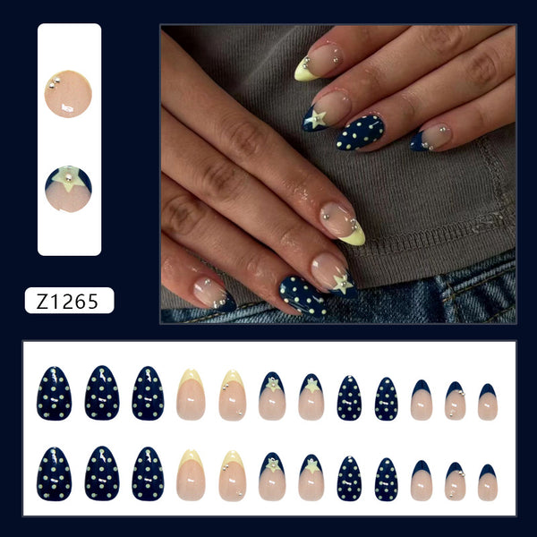 12 Sizes-24 Pcs Press On Nails Z1265