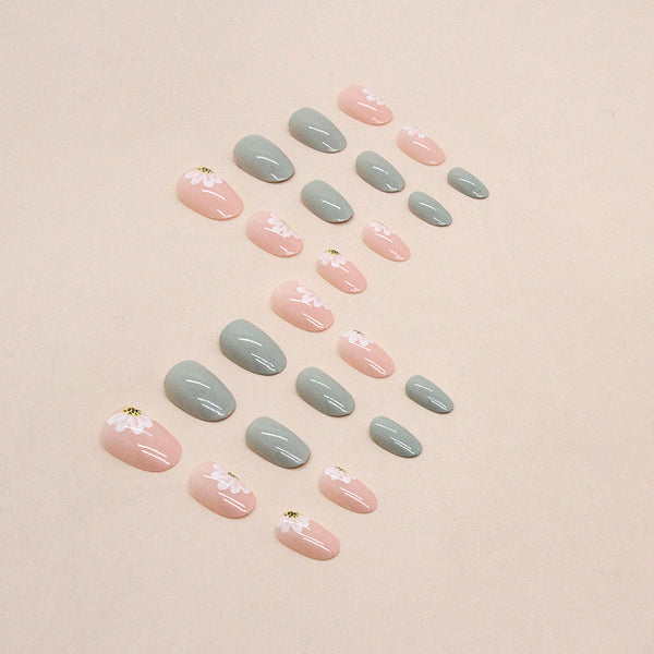 12 Sizes-24 Pcs Press On Nails W1069
