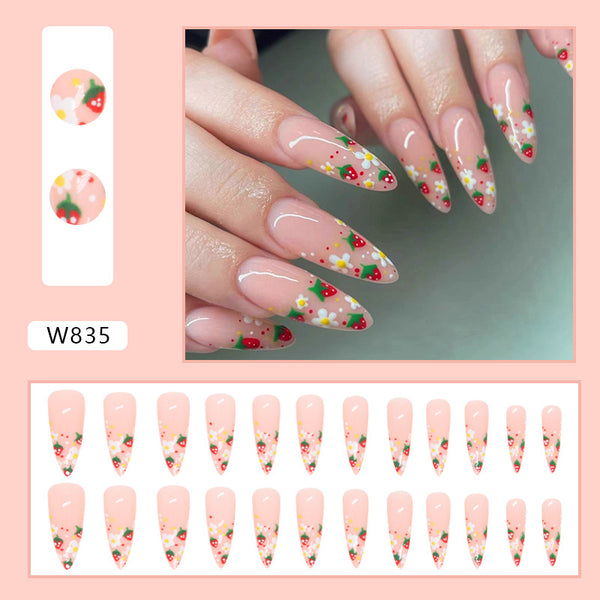 12 Sizes-24 Pcs Press On Nails W835