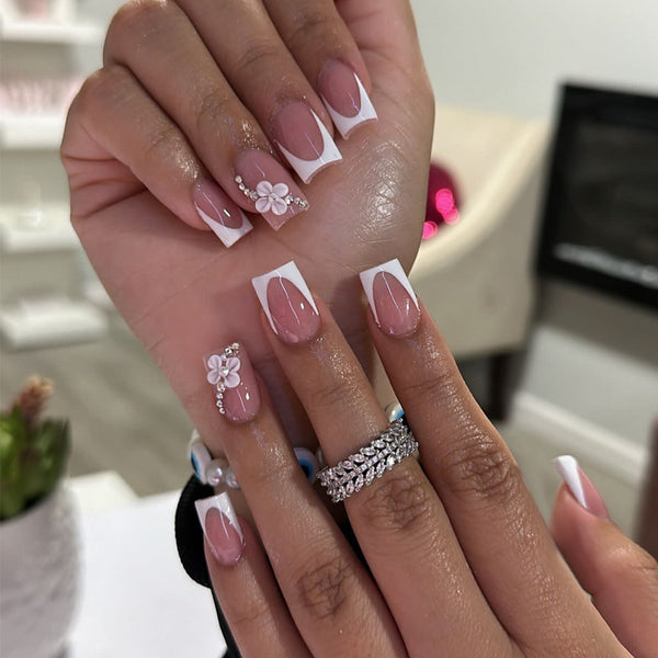 12 Sizes-24 Pcs Press On Nails BZ1417