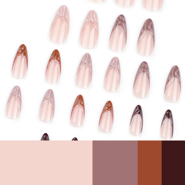 12 Sizes-24 Pcs Press On Nails JP3333
