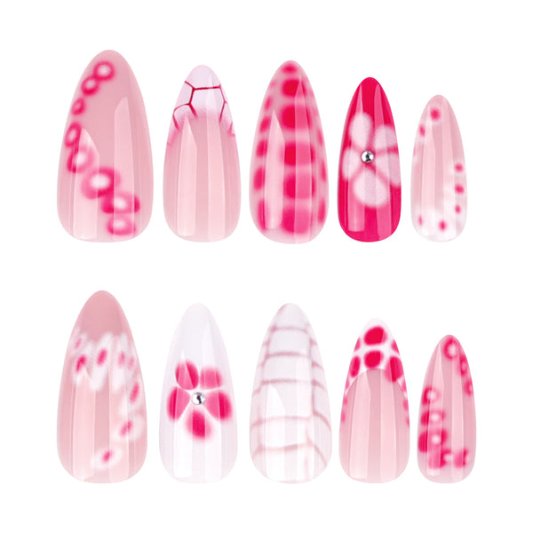 12 Sizes-24 Pcs Press On Nails JP3838