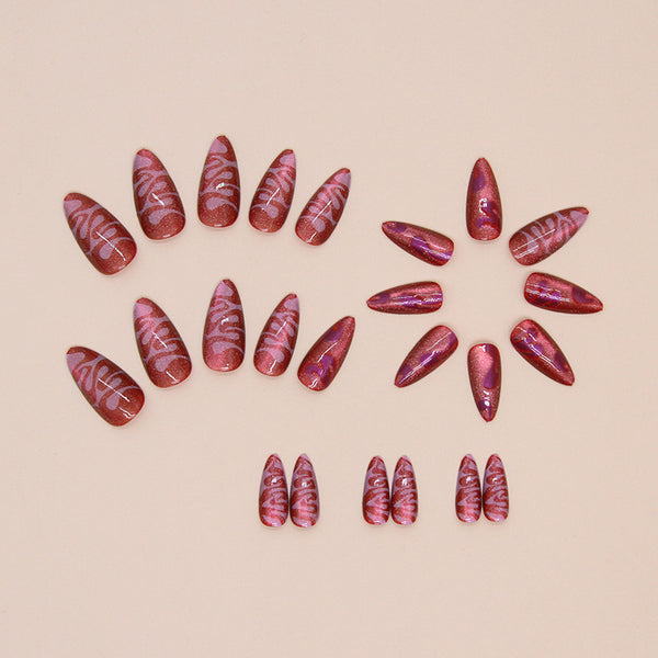 12 Sizes-24 Pcs Press On Nails W1585