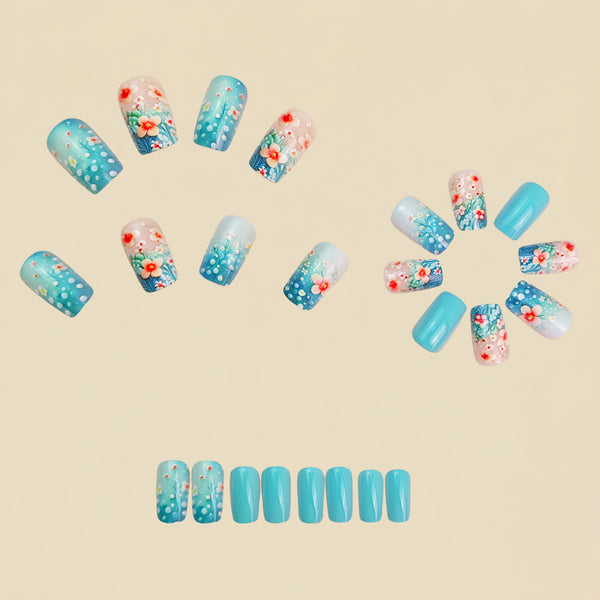 12 Sizes-24 Pcs Press On Nails Y1027