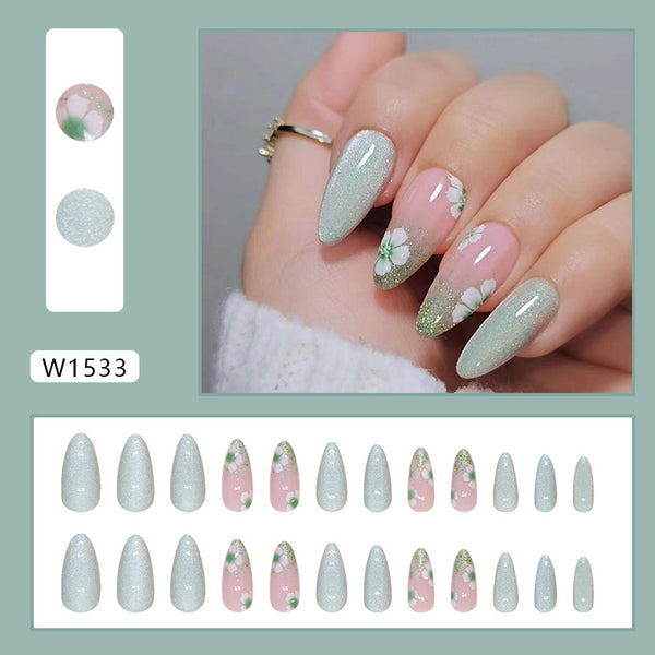 12 Sizes-24 Pcs Press On Nails W1533