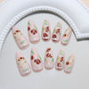 12 Sizes-24 Pcs Press On Nails W1911