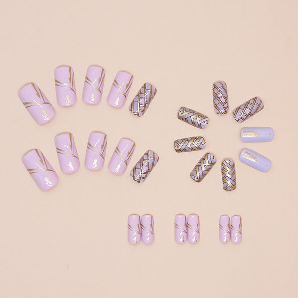 12 Sizes-24 Pcs Press On Nails W1541