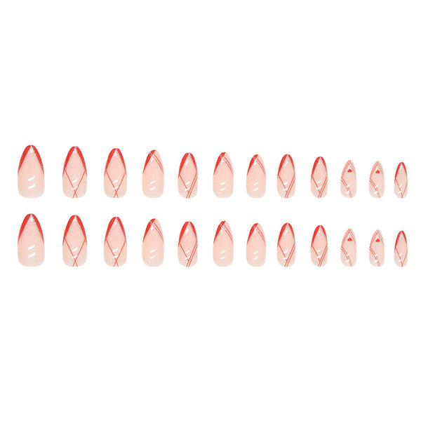 12 Sizes-24 Pcs Press On Nails W306