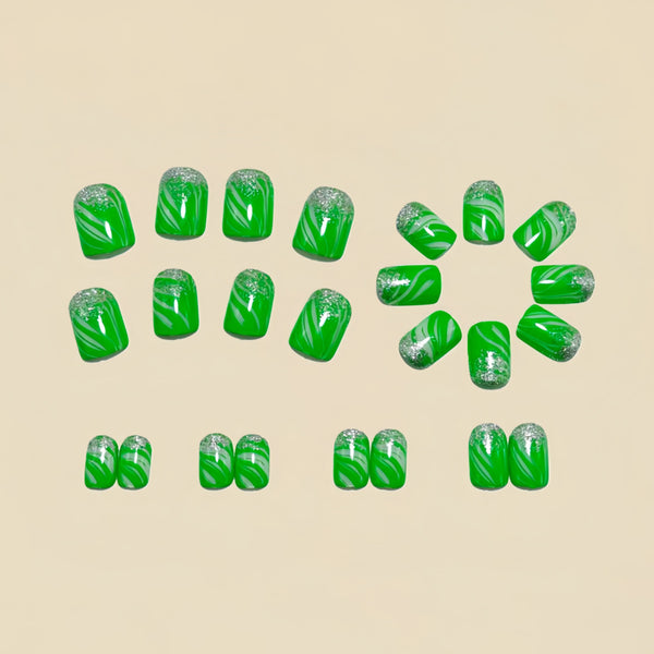 12 Sizes-24 Pcs Press On Nails Y1519