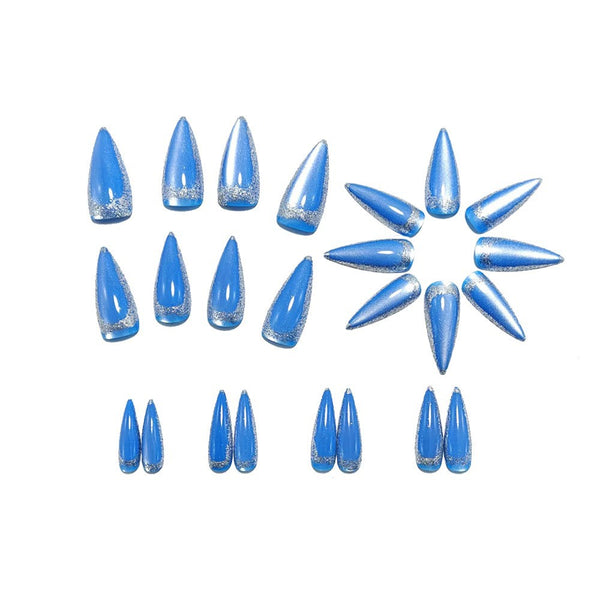 12 Sizes-24 Pcs Press On Nails Y1518