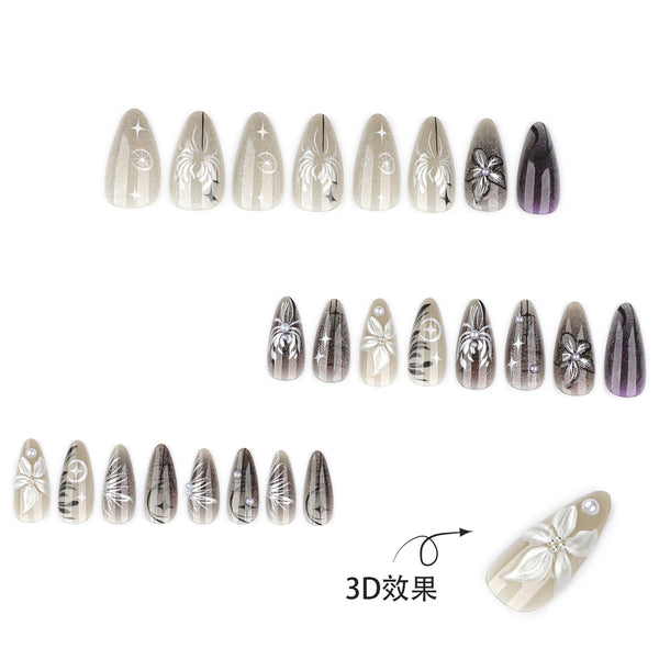 12 Sizes-24 Pcs Press On Nails JP4119