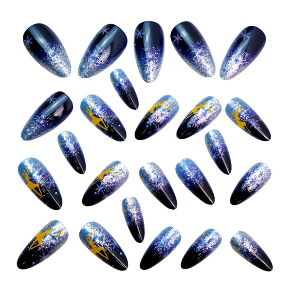 12 Sizes-24 Pcs Press On Nails Y1237