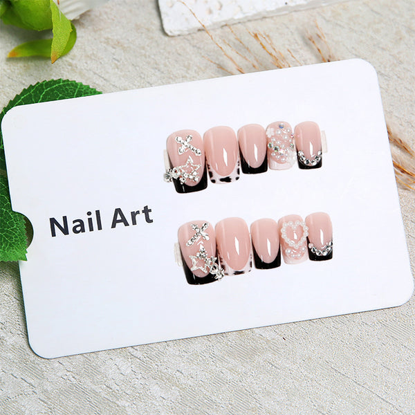12 Sizes-24 Pcs Press On Nails K217