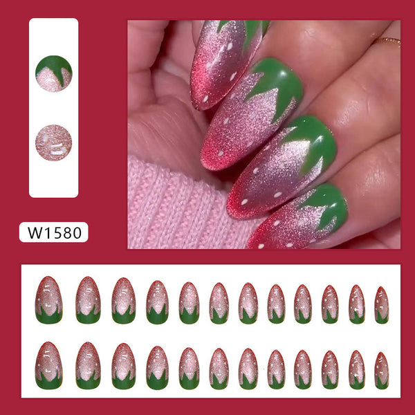 12 Sizes-24 PcsPress On Nails W1580